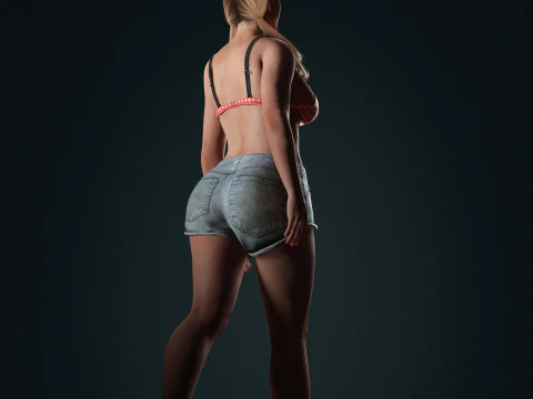 Jennifer Lopez Low-poly 3D Model