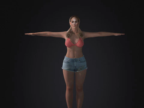 Jennifer Lopez Low-poly 3D Model