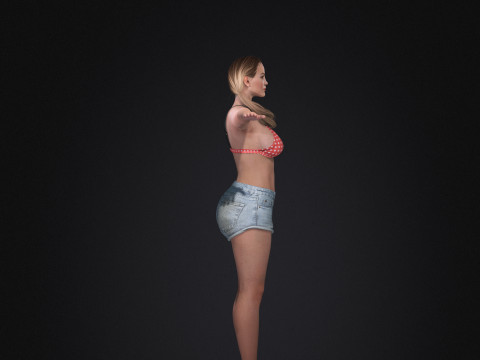 Jennifer Lopez Low-poly Model 3D