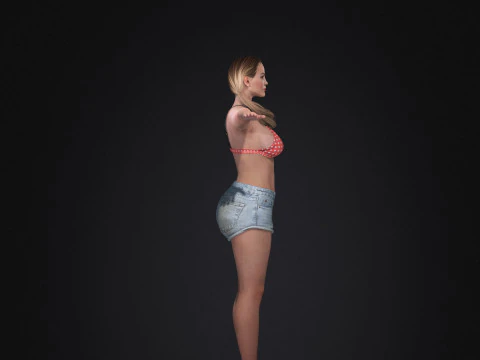 Jennifer Lopez Low-poly 3D Model