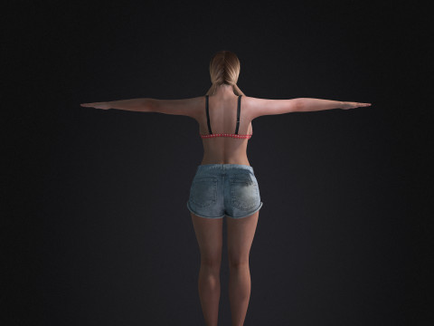 Jennifer Lopez Low-poly Model 3D
