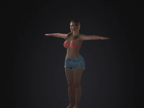 Jennifer Lopez Low-poly 3D Model