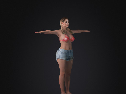 Jennifer Lopez Low-poly Model 3D