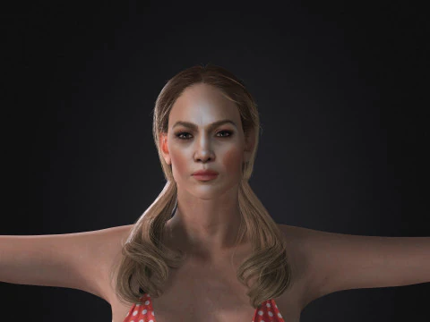 Jennifer Lopez Low-poly 3D Model