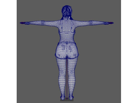 Jennifer Lopez Low-poly Model 3D