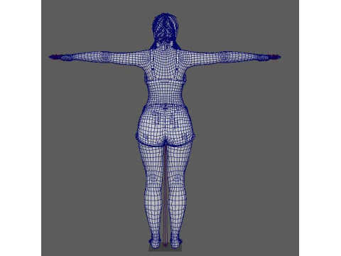 Jennifer Lopez Low-poly 3D Model