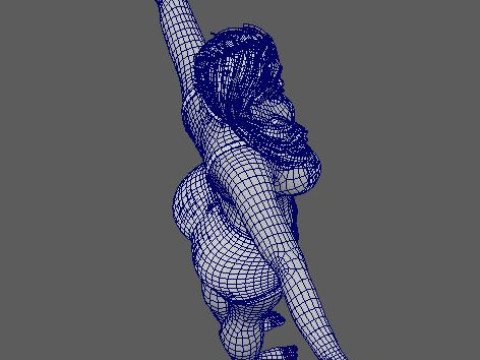 Jennifer Lopez Low-poly Model 3D