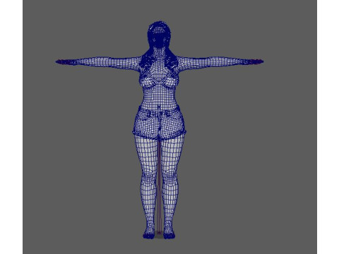 Jennifer Lopez Low-poly Model 3D