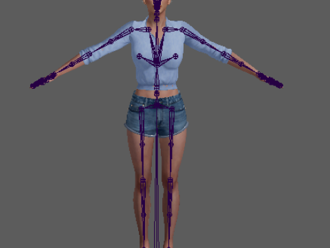 Scarlett Johansson character Low-poly 3D 모델