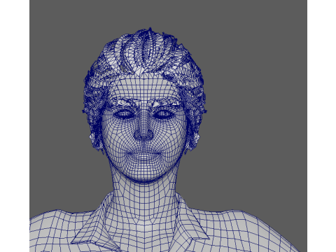 Scarlett Johansson character Low-poly 3D 모델