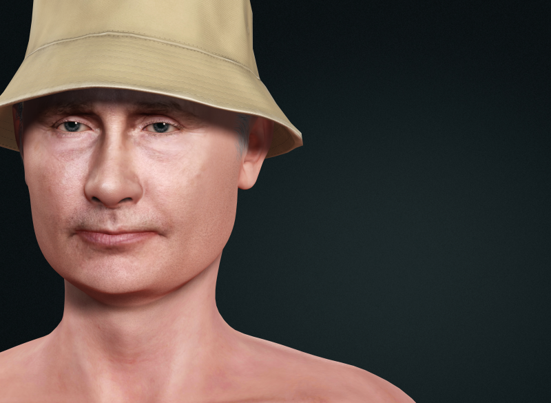 Vladimir Putin Character Low-poly 3D 模型 .c4d .max .obj .3ds .fbx .stl .blend