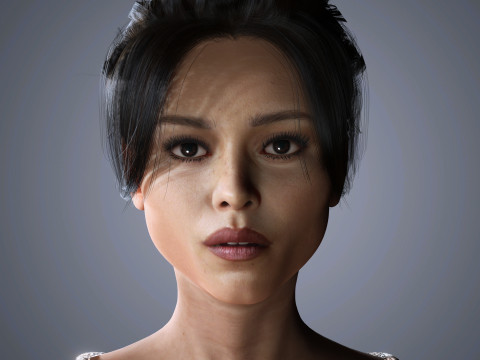 Jenna Ortega Character Low-poly Modèle 3D