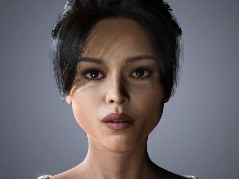 Jenna Ortega Character Low-poly 3D Model