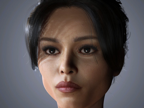 Jenna Ortega Character Low-poly Modèle 3D