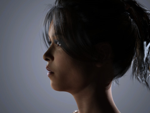 Jenna Ortega Character Low-poly Modèle 3D