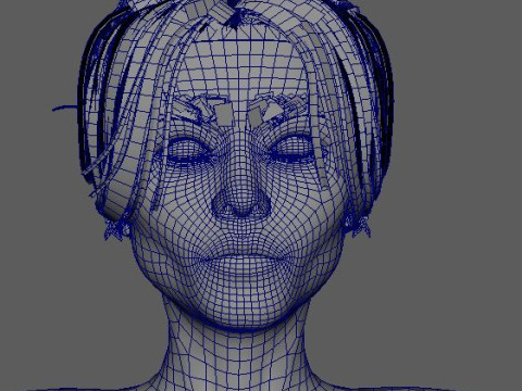 Jenna Ortega Character Low-poly Modèle 3D