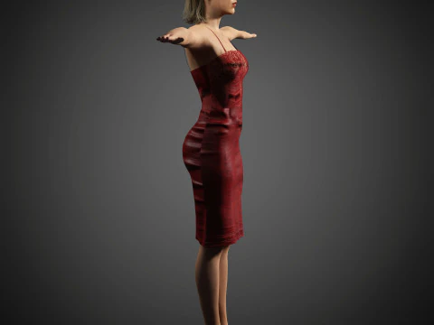 Taylor Swift Character 3D Model