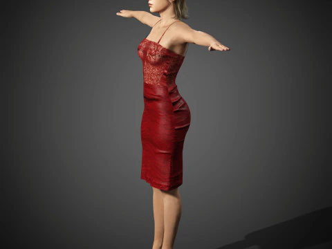 Taylor Swift Character 3D Model