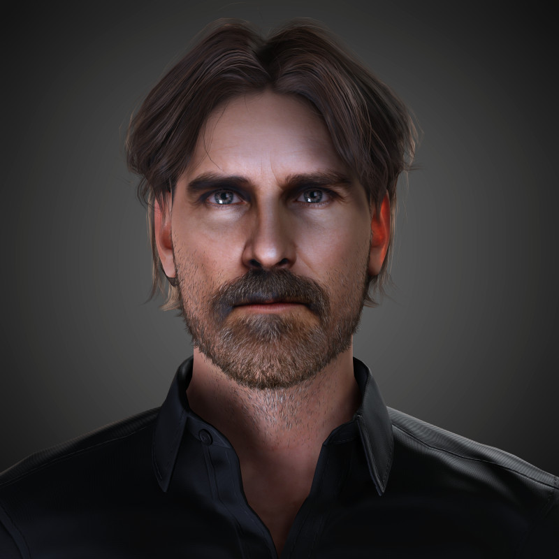 Christian Bale Character 3D Model .c4d .max .obj .3ds .fbx .stl .blend