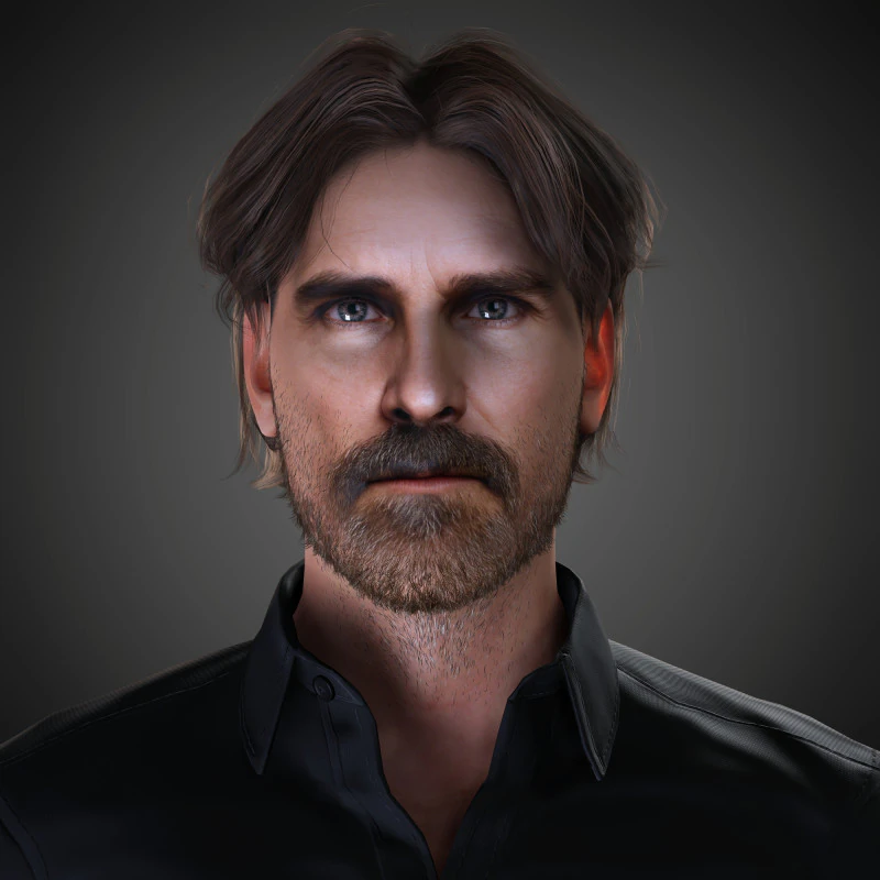Christian Bale Character 3D Model .c4d .max .obj .3ds .fbx .stl .blend