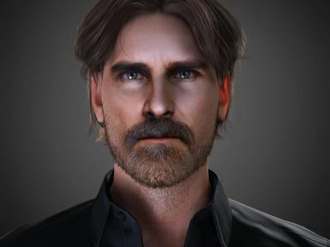 Christian Bale Character 3D Model