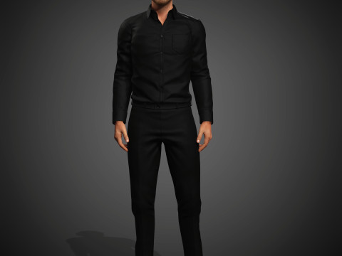 Christian Bale Character 3D Model