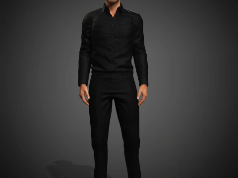 Christian Bale Character 3D Model