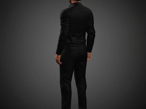 Christian Bale Character 3D Model