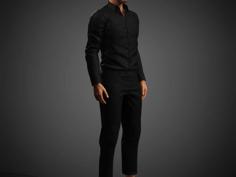 Christian Bale Character 3D Model