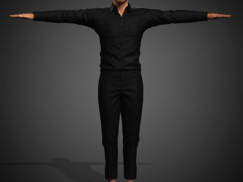 Christian Bale Character 3D Model