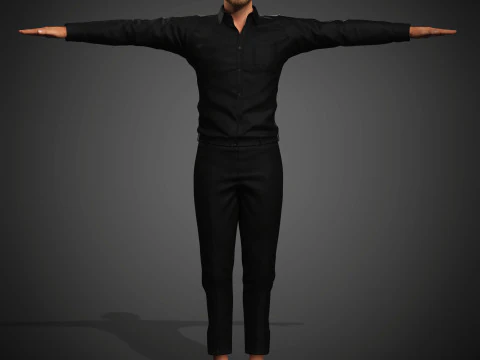 Christian Bale Character 3D Model