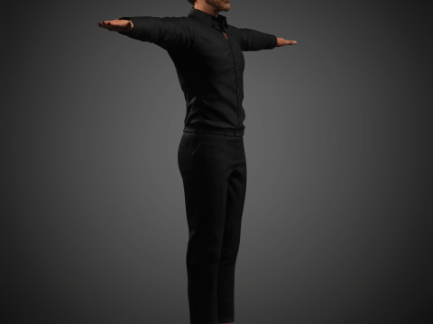 Christian Bale Character 3D Model