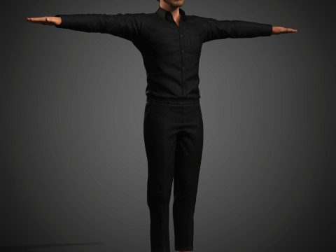 Christian Bale Character 3D Model