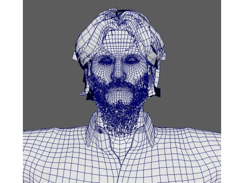 Christian Bale Character 3D Model