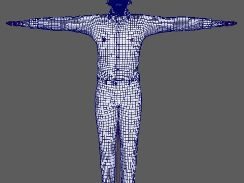 Christian Bale Character 3D Model