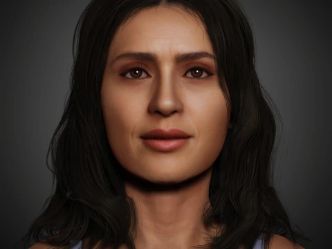 सलमा हायेक चरित्र 3D मॉडल