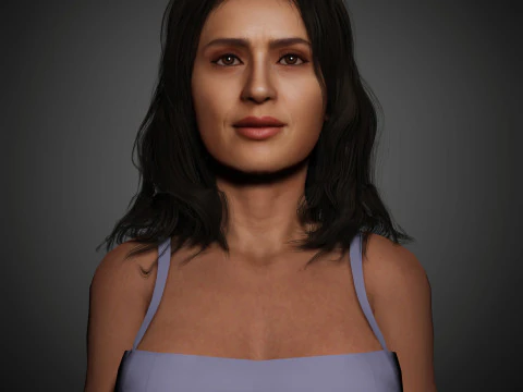 Salma Hayek Character 3D Model