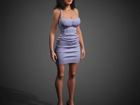 Salma Hayek Character 3D Model