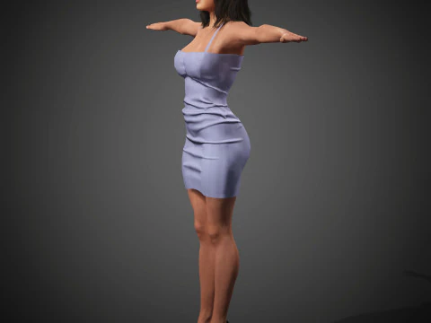 Salma Hayek Character 3D Model