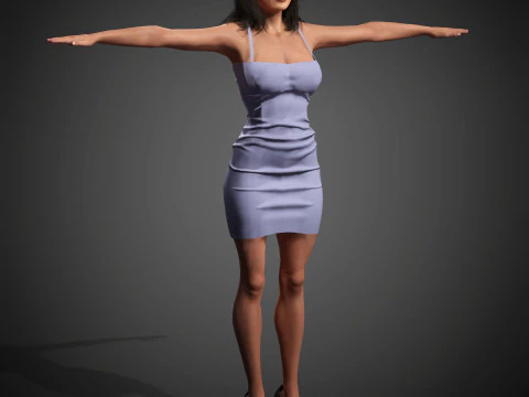 Salma Hayek Character 3D Model