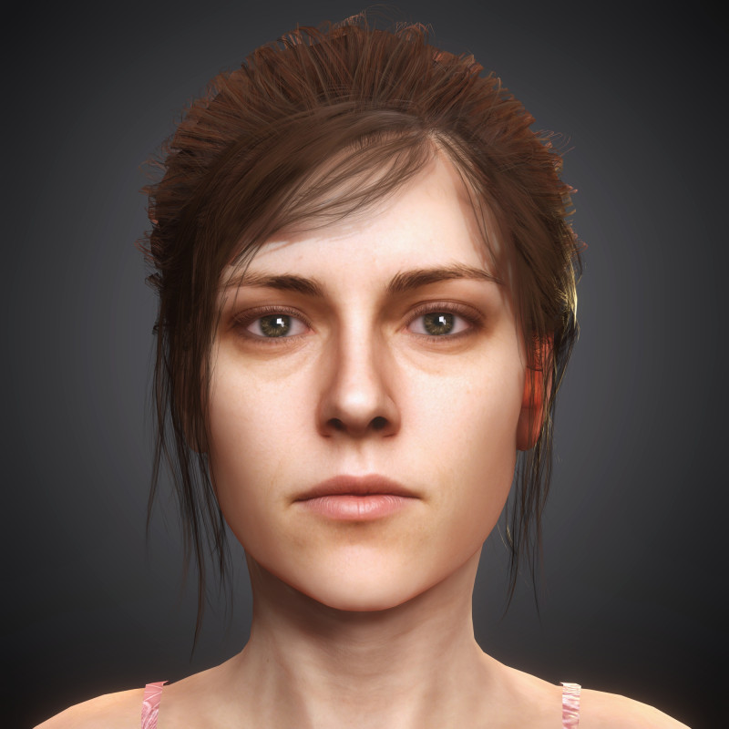 Kristen Stewart'ın Karakteri 3D Model .c4d .max .obj .3ds .fbx .stl .blend