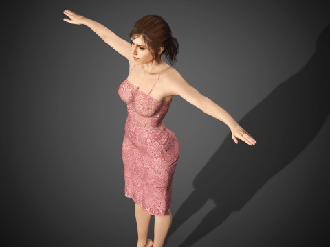 Kristen Stewart'ın Karakteri 3D Model