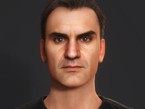 Personaggio di Roger Federer Modello 3D