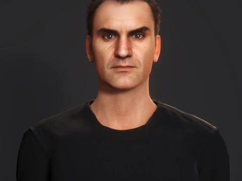 Roger Federer Character 3D Model