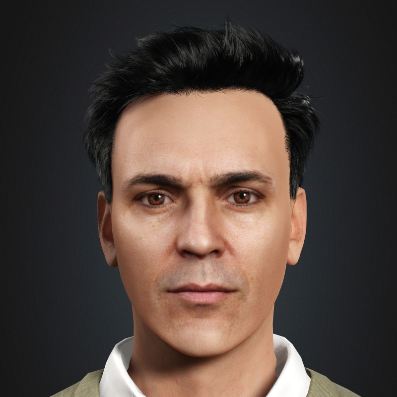 Персонаж Педро Алонсо 3D Модель .c4d .max .obj .3ds .fbx .stl .blend