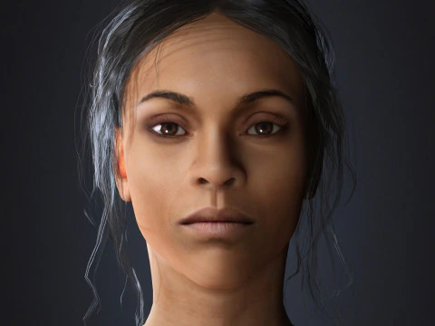 Zoe Saldana-Charakter 3D Modell