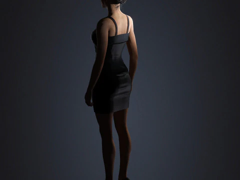 Zoe Saldana Character 3D Model