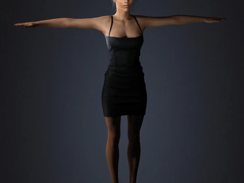 Zoe Saldana Character 3D Model