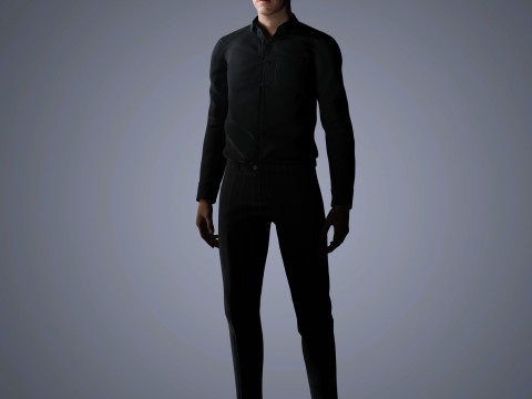 Bruce Willis Character low-poly 3D Model