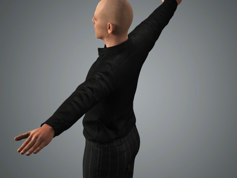 Bruce Willis Character low-poly 3D Model